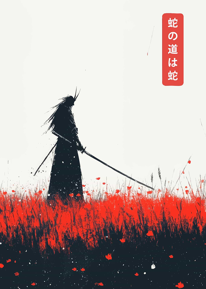 Samurai in Red Field