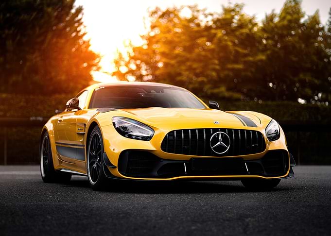 Yellow Mercedes-AMG GT