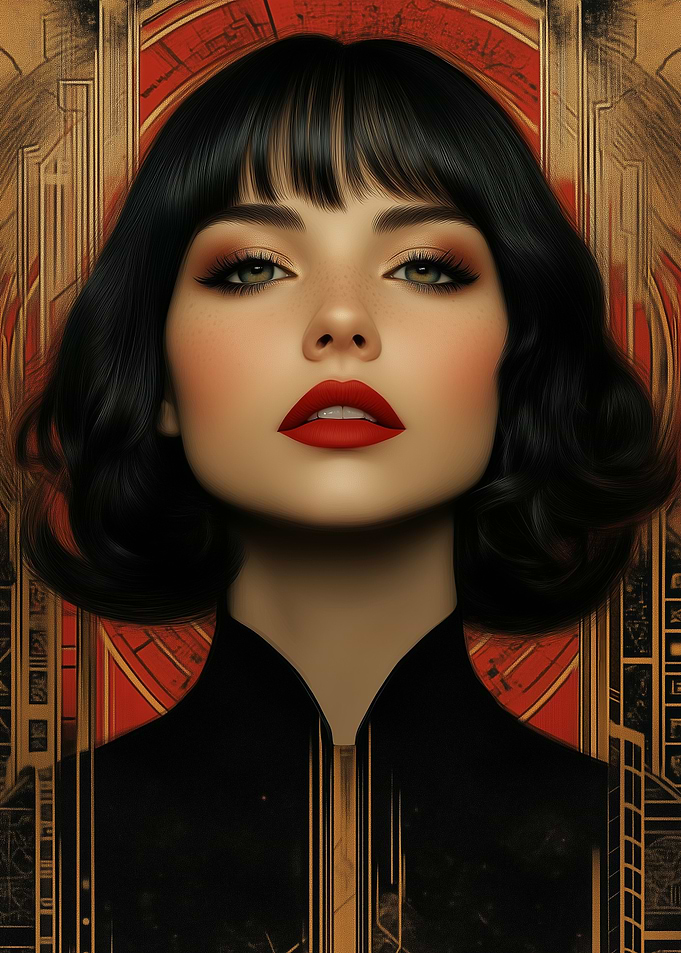 Art Deco Woman Portrait