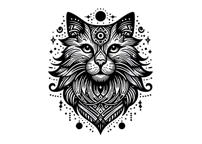 Mystical Cat Illustration