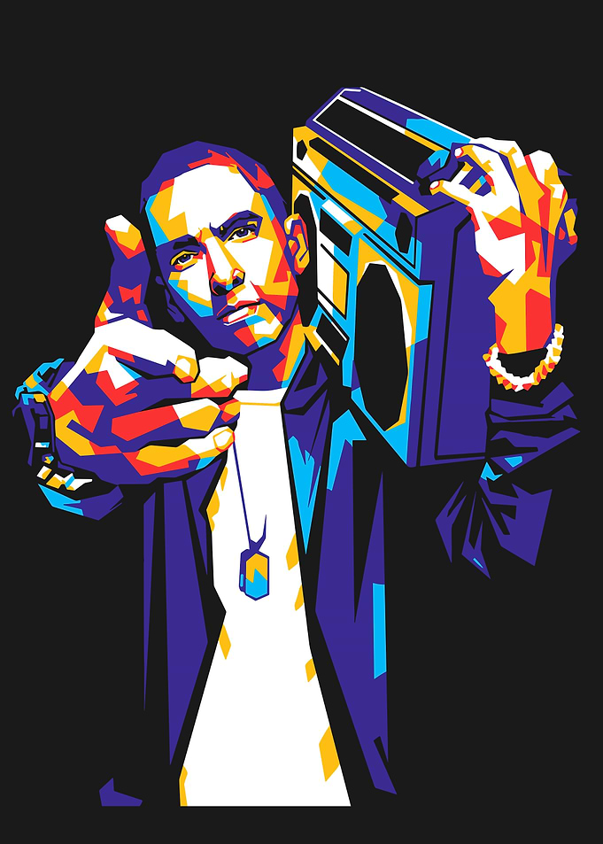 Eminem Pop Art Portrait wpap