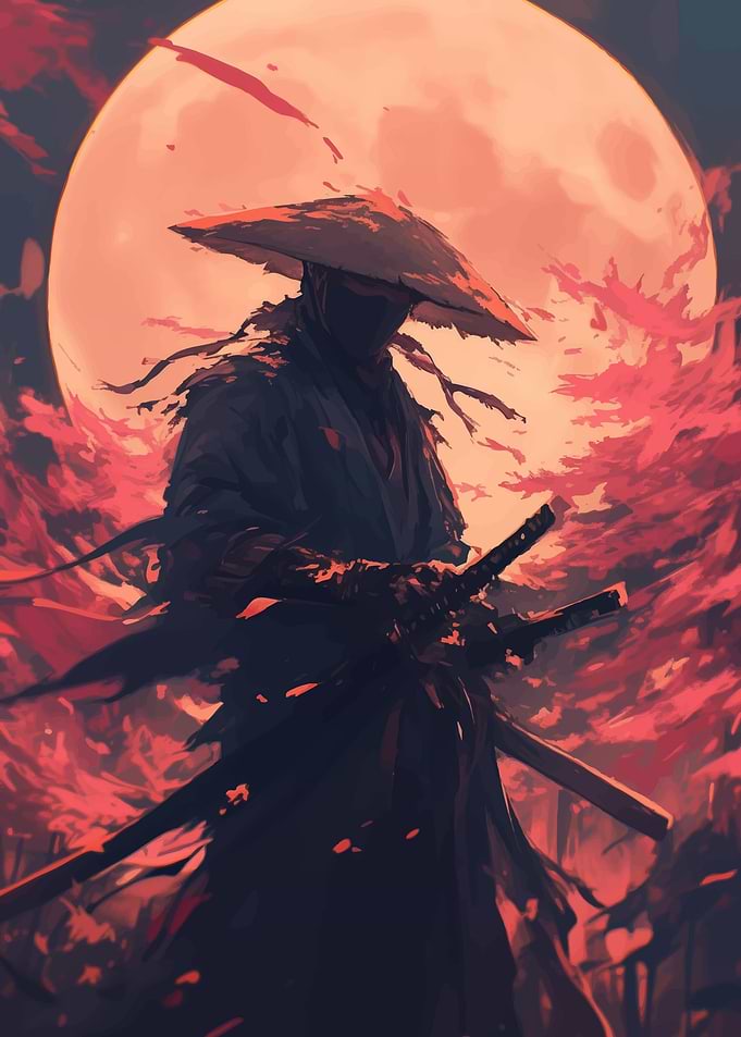 Samurai Under Blood Moon