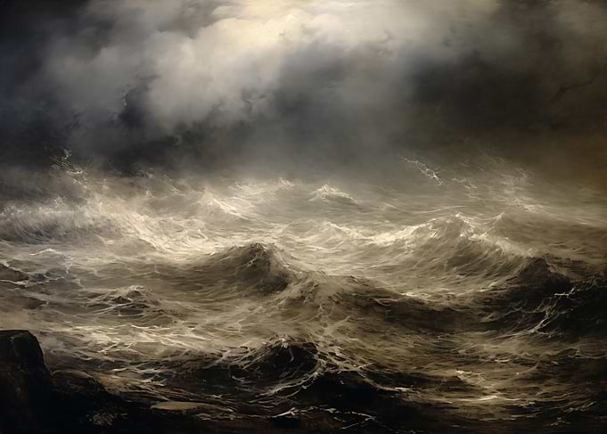 Stormy Sea Nature art