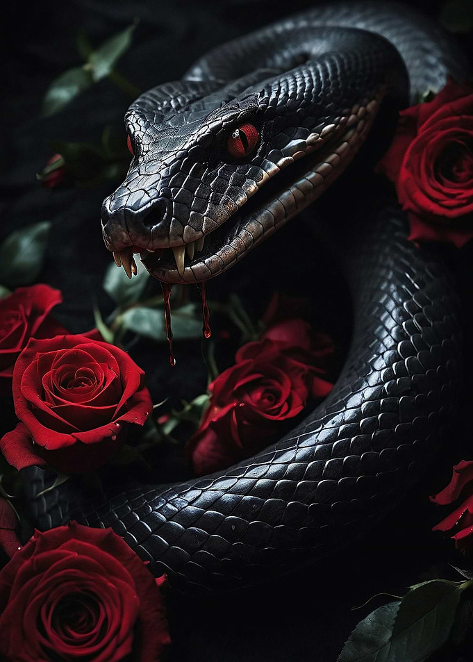 Black Snake and Roses