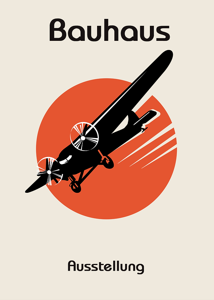 Bauhaus Airplane Poster