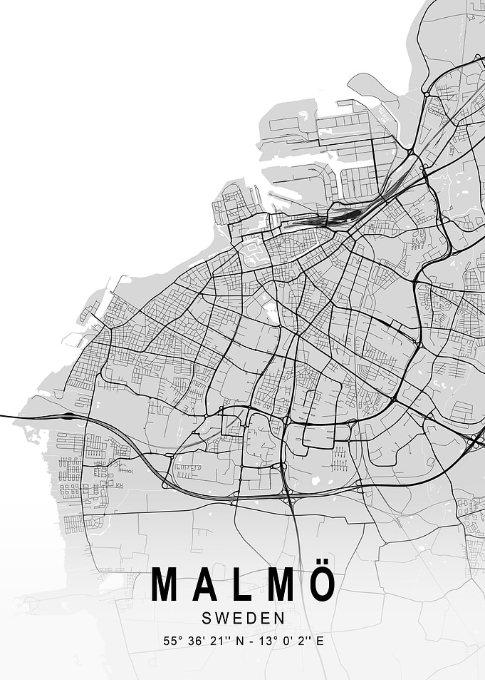 Malmö Light City Map