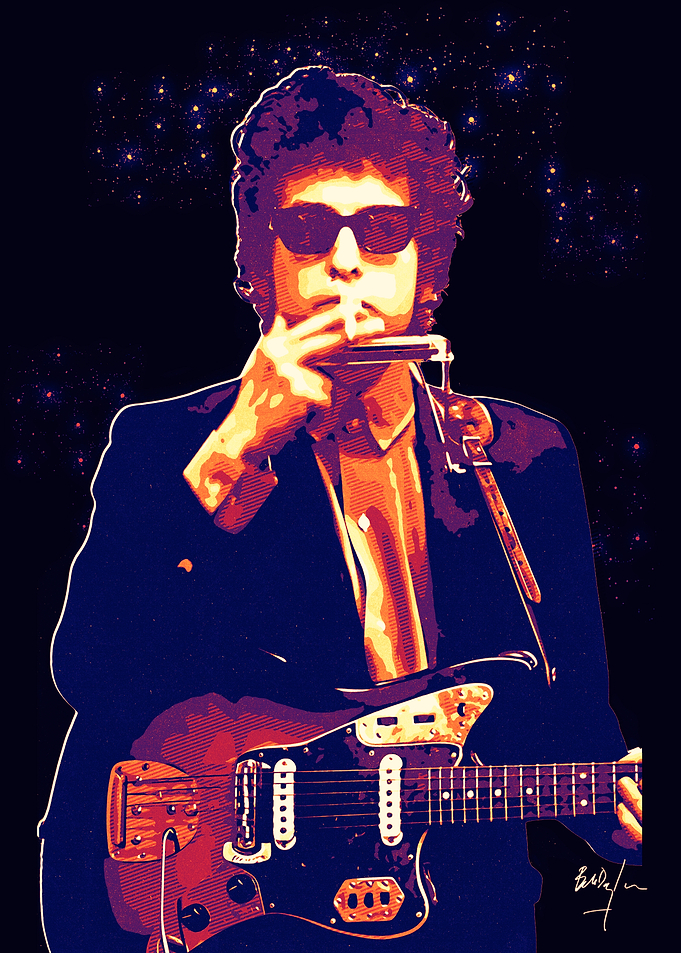 Bob Dylan Guitar Portrait