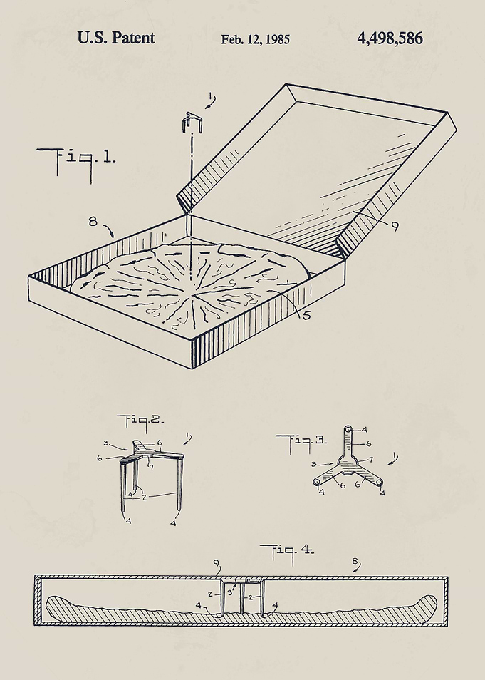 Pizza Box Patent Illustration