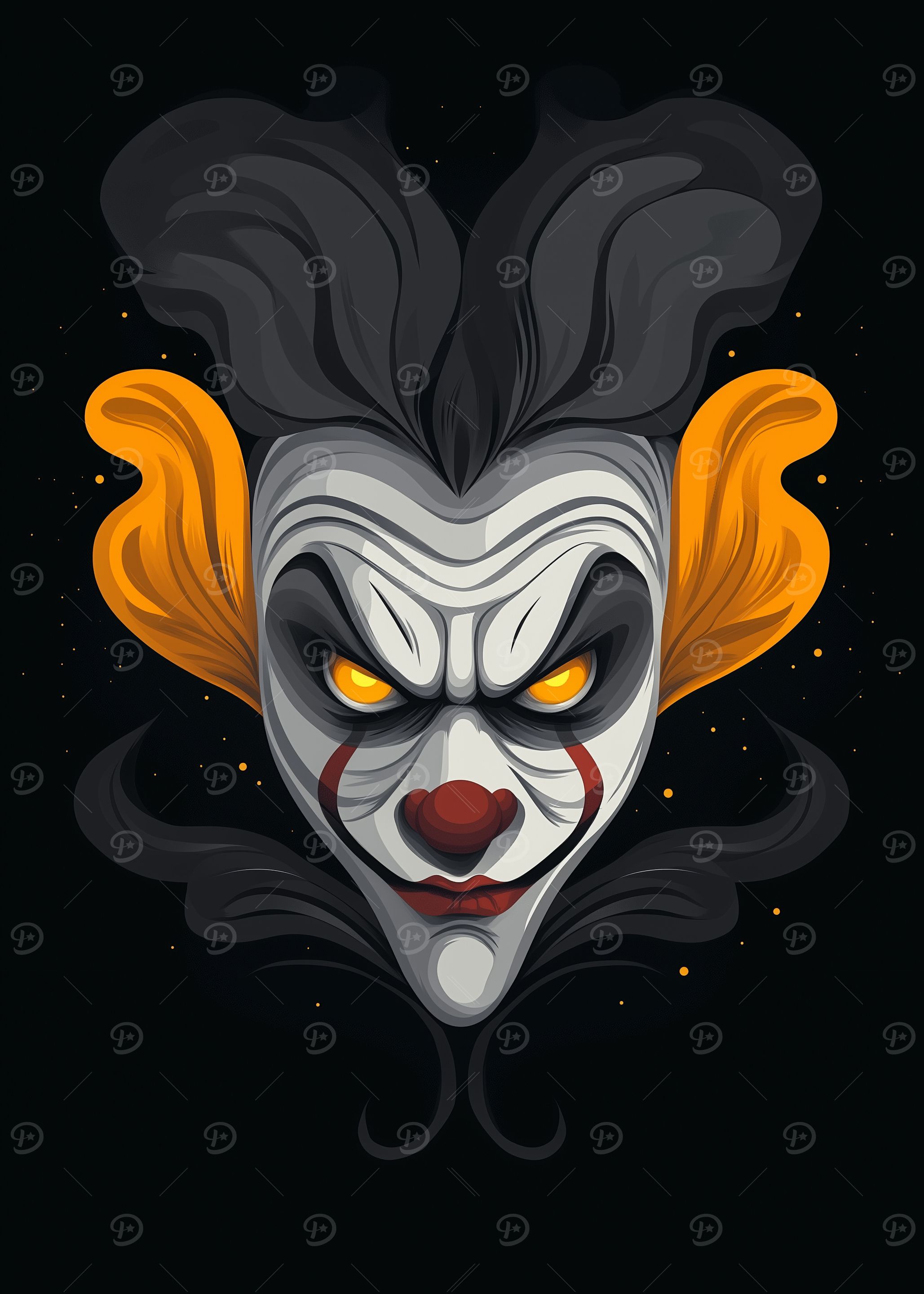 Evil Clown Portrait