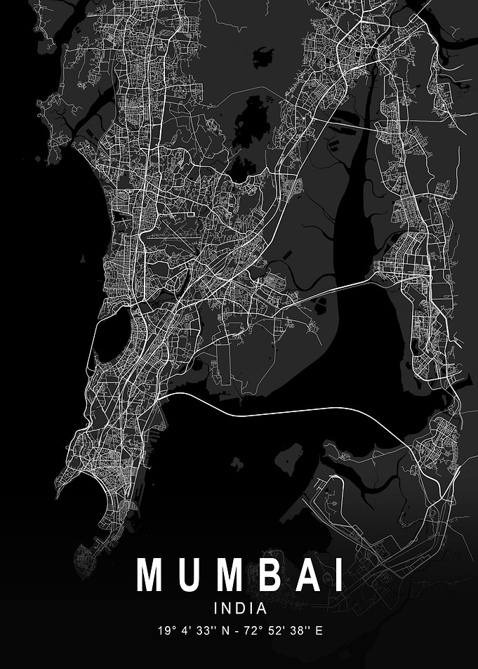 Mumbai Dark City Map