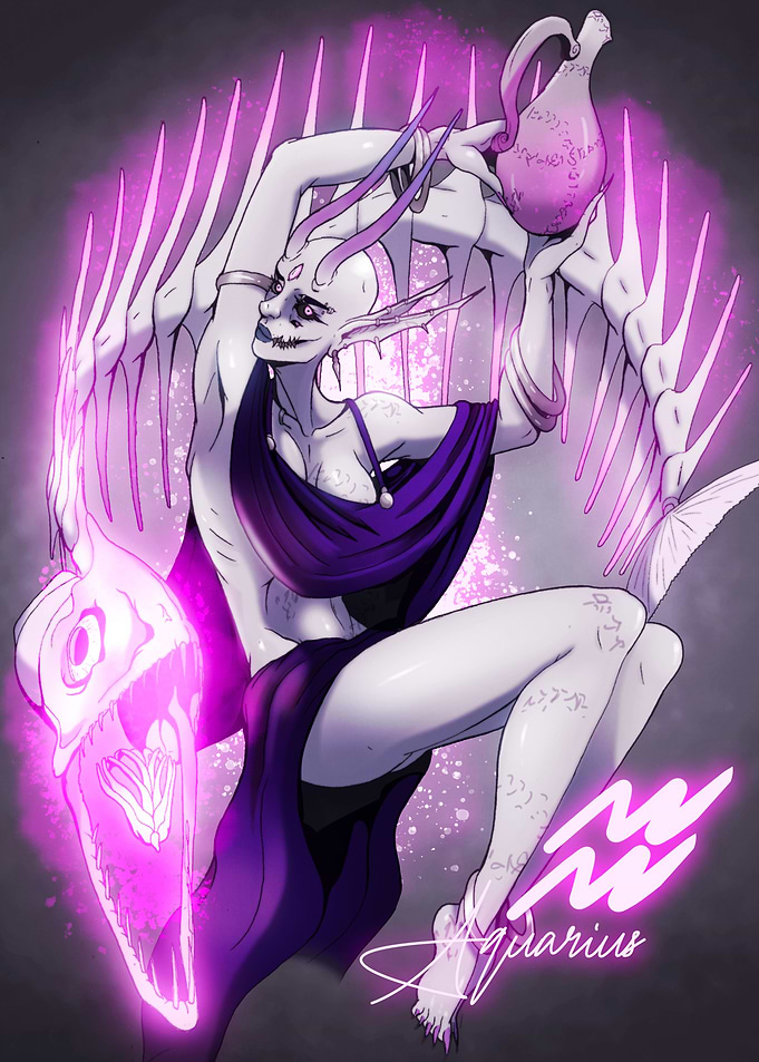 Aquarius Zodiac Illustration