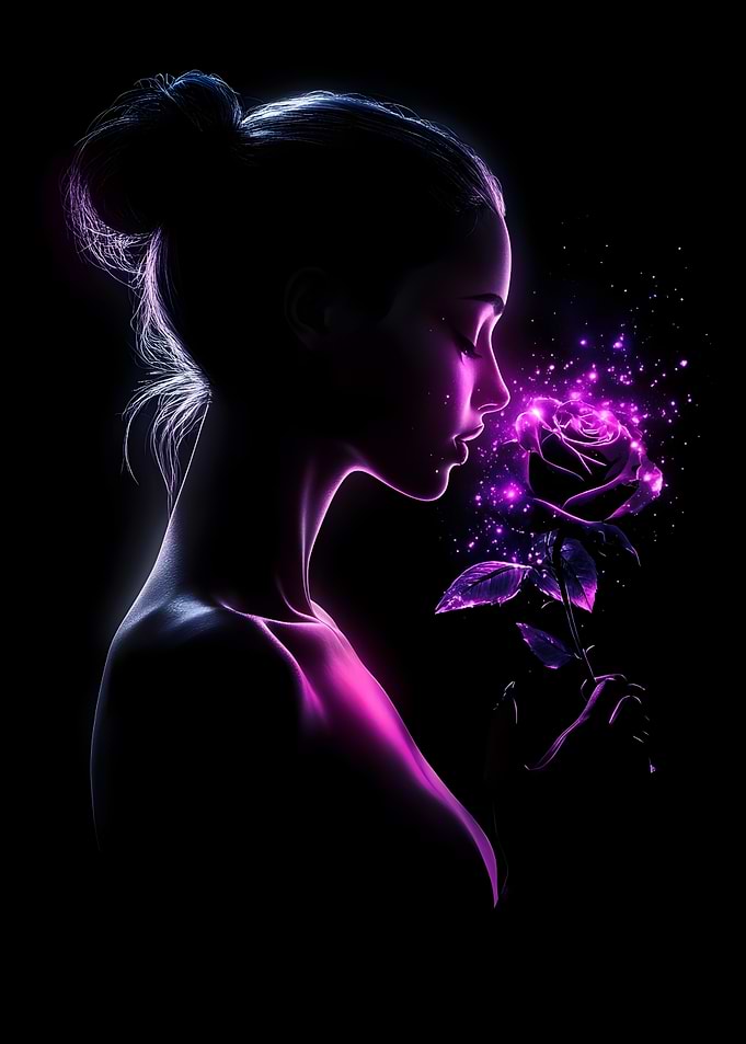 Woman with Rose