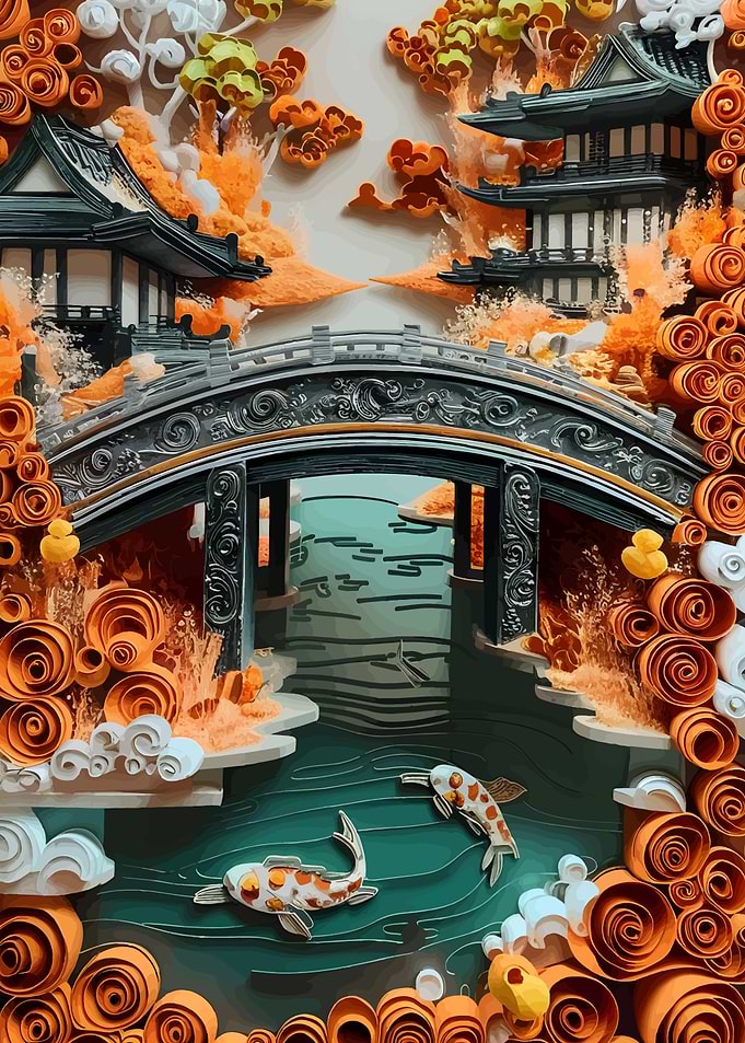 Papercraft Japanese Garden