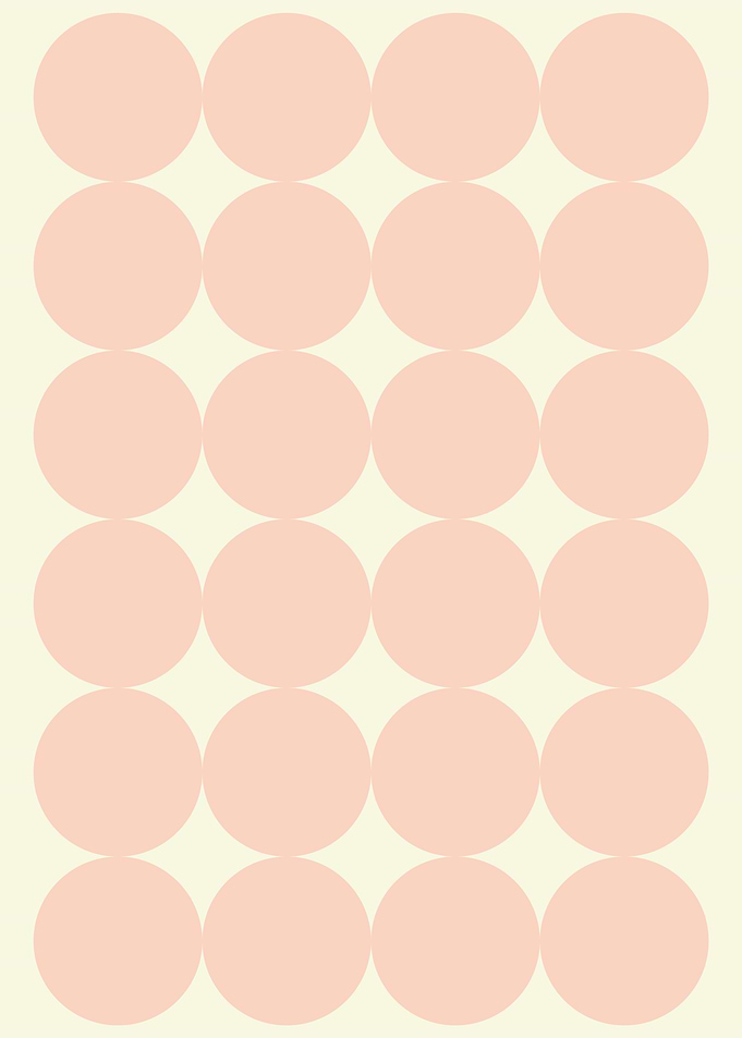 Mid Century Modern Minimalist Pink Circle Pattern