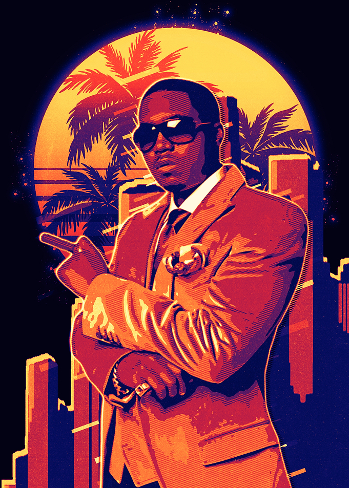 Nas Rapper Retro 80s Poster