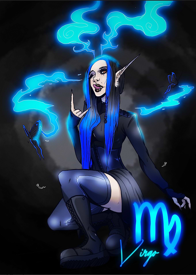 Virgo Zodiac Sign Illustration