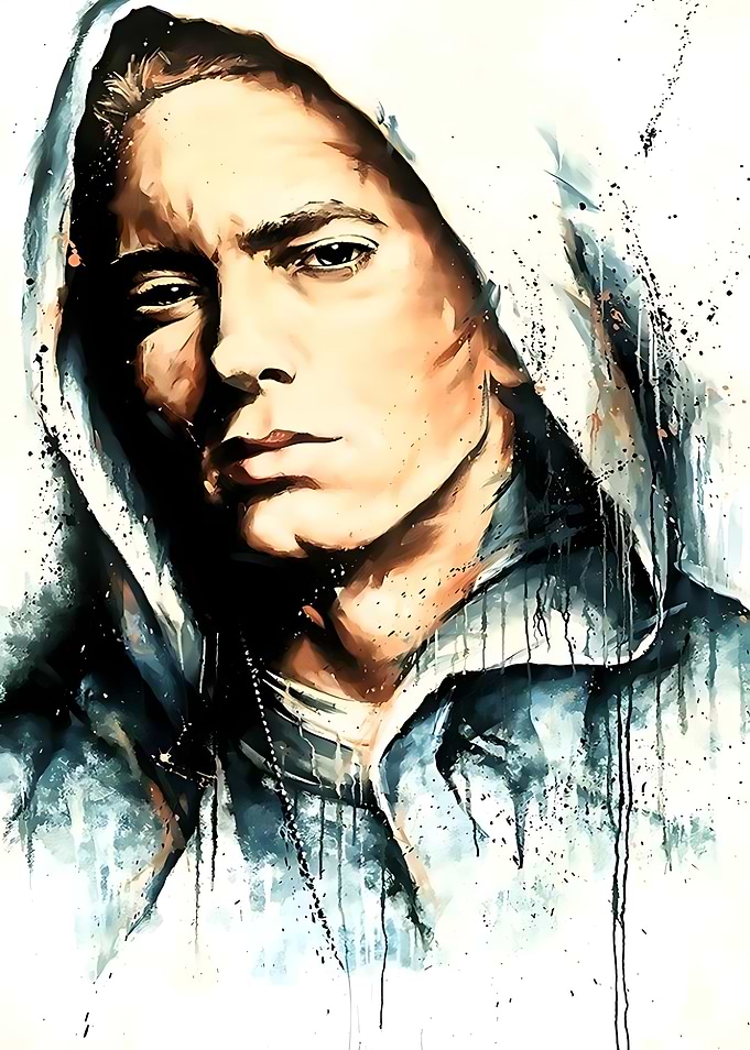 Eminem Portrait Painting