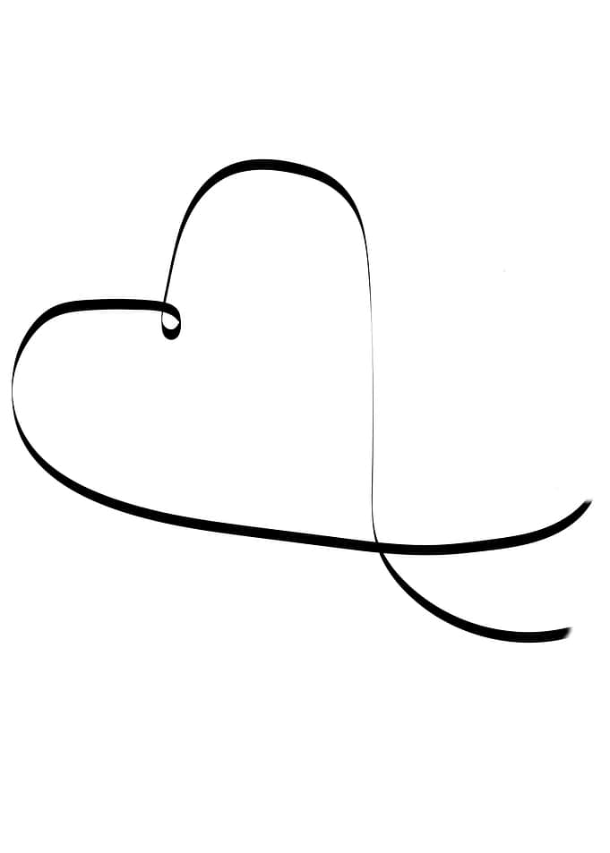 Heart Line Art