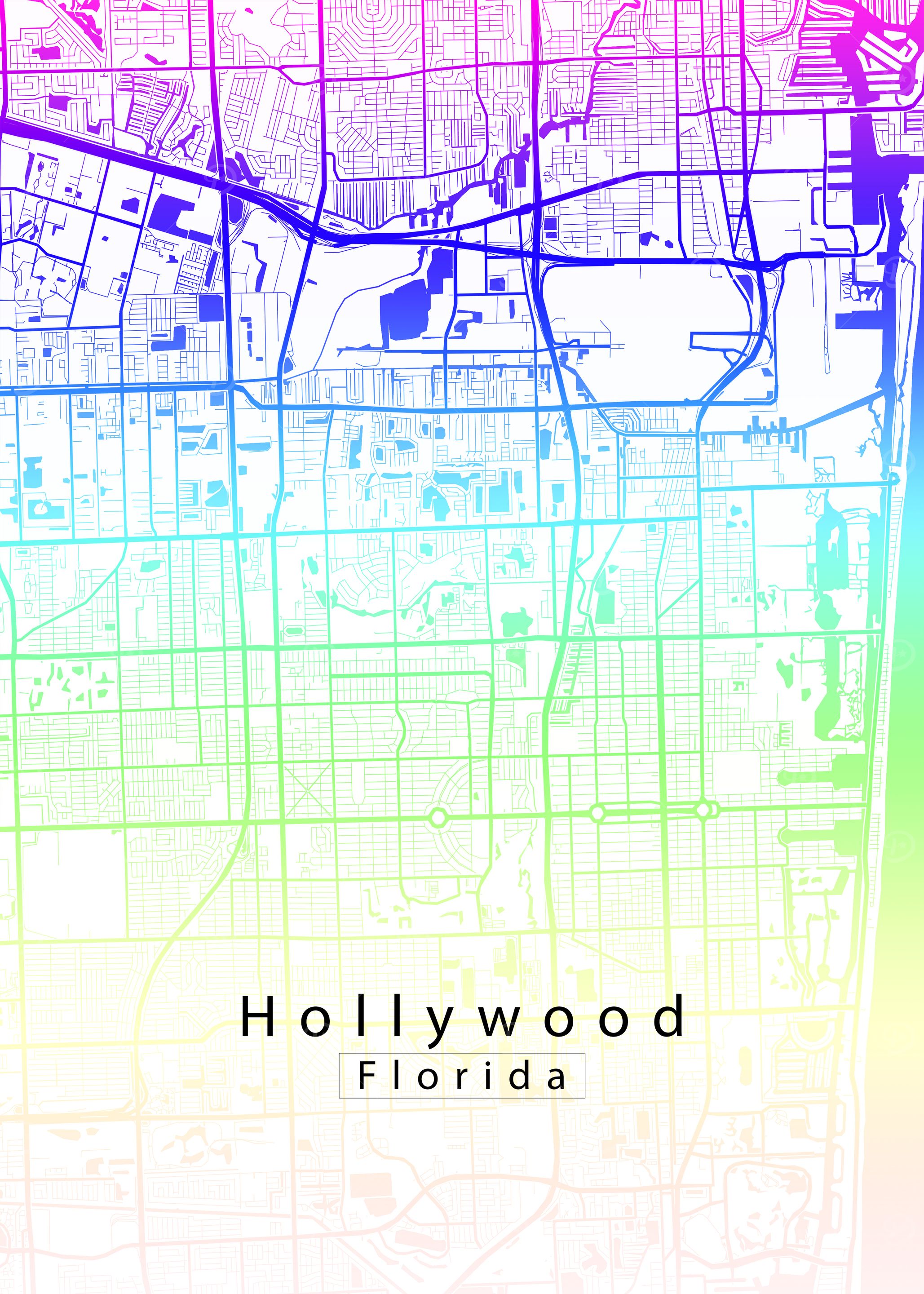 Hollywood Florida Map
