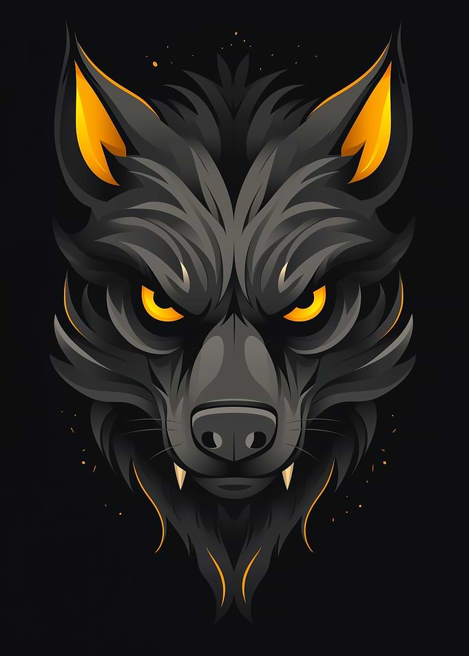 Wolf Head Illustration