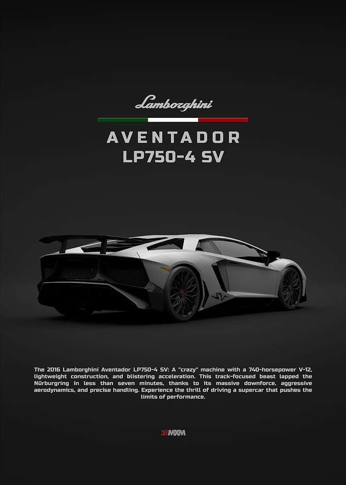 Silver Lamborghini Aventad