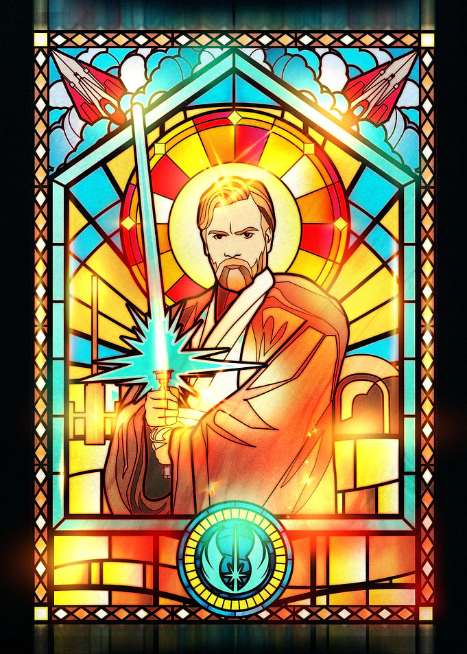Obi-Wan Stained Glass
