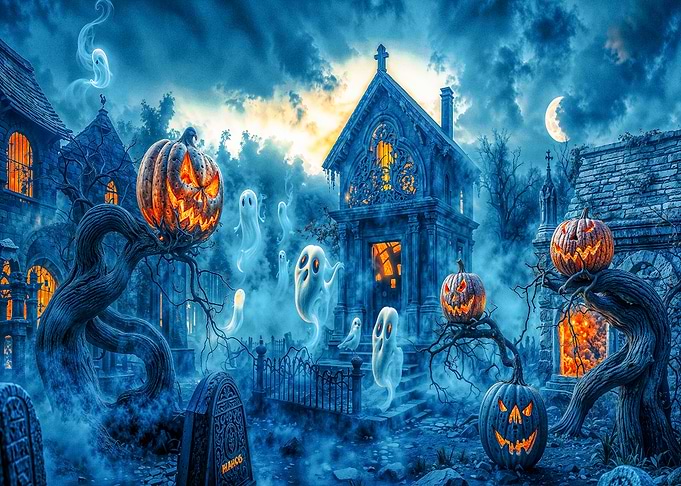 Haunted Halloween Graveyard