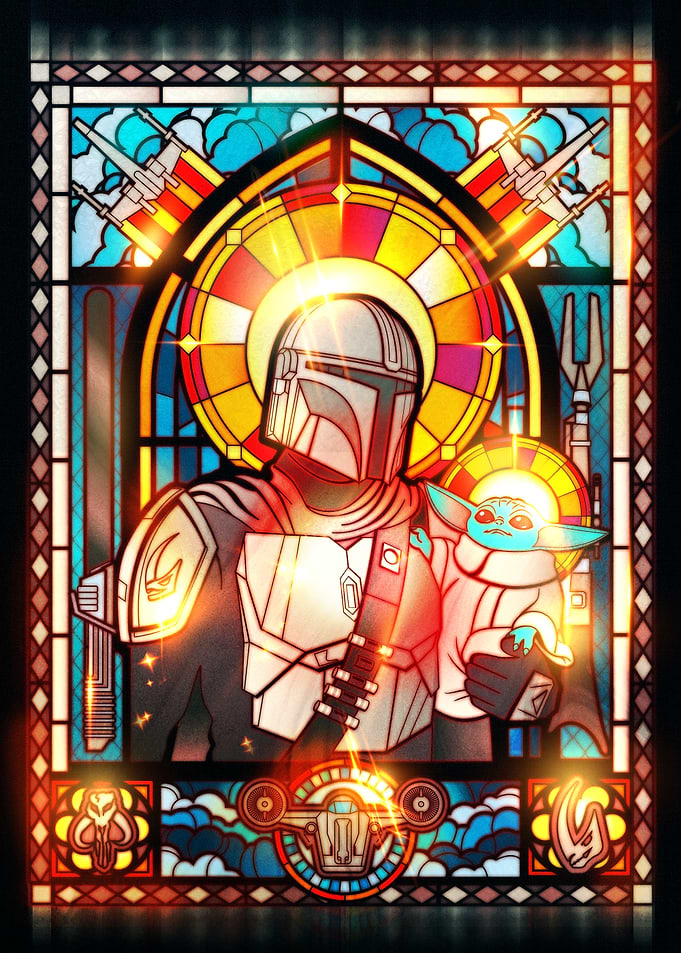 Mandalorian Stained Glass