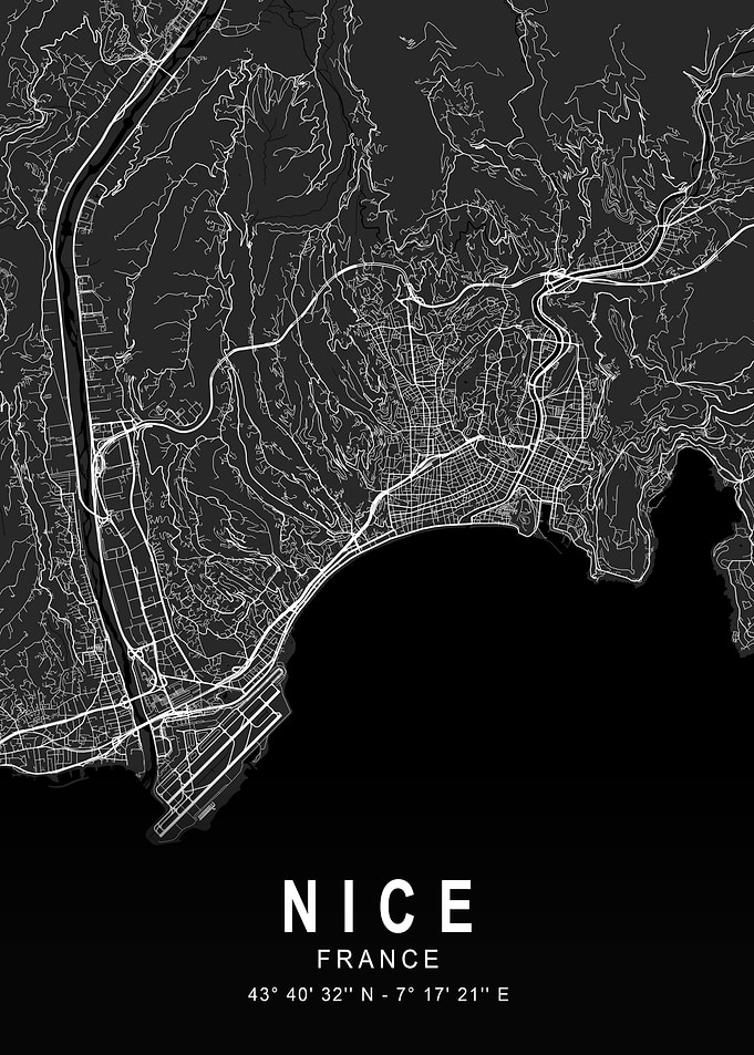 Nice Dark City Map