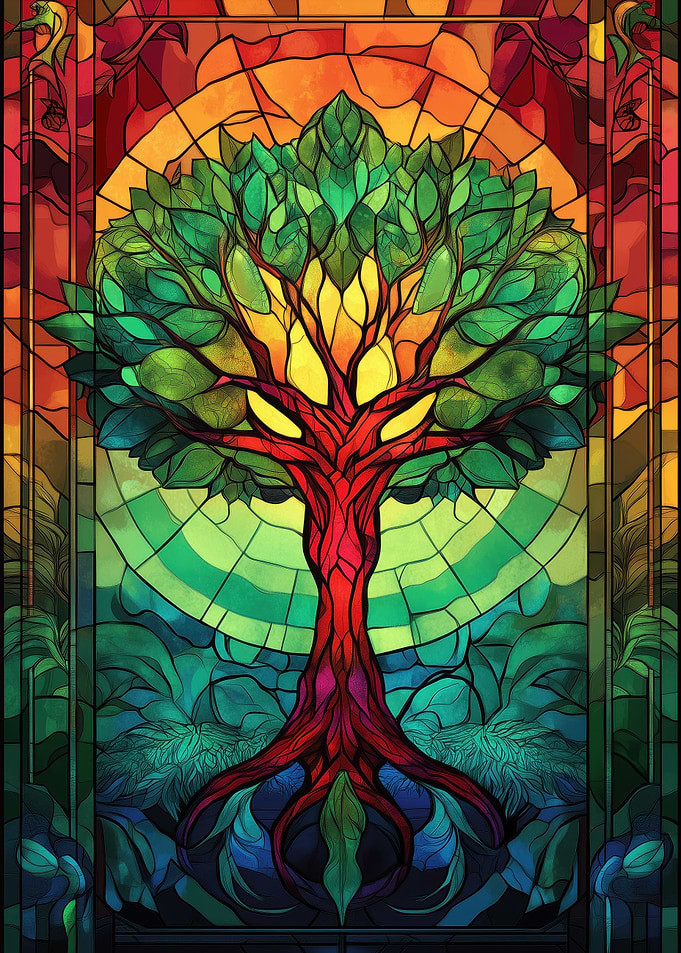Stained Glass Tree