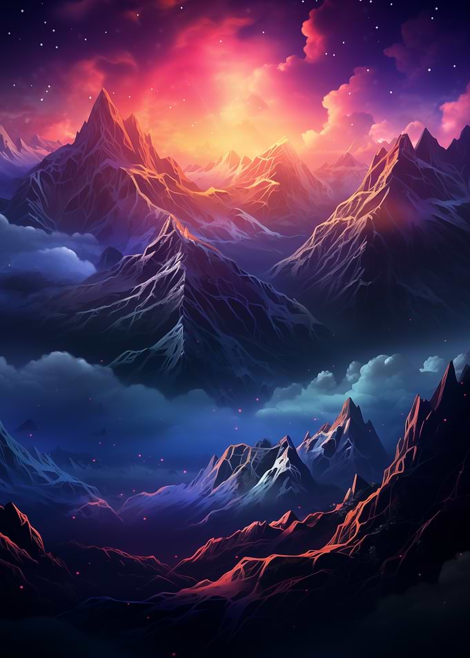 Mountain Sunset Landscape
