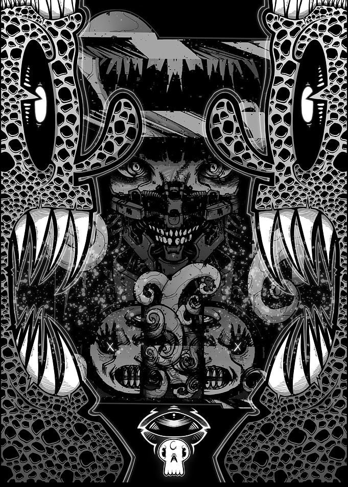 Cyberpunk Skull Art