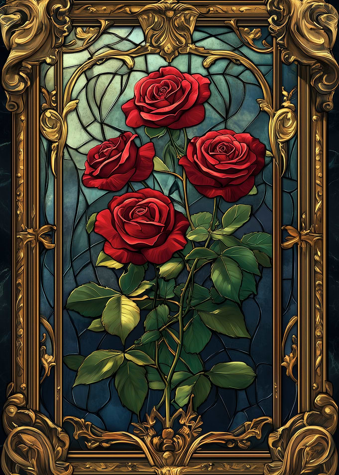 Stained Glass Roses