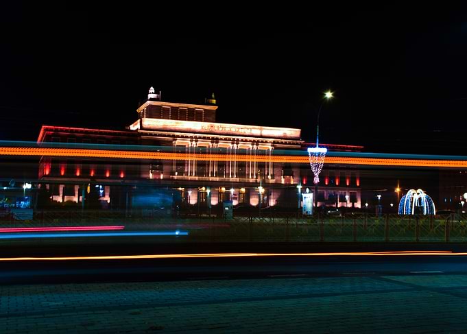 Night City Lights Over The Palace