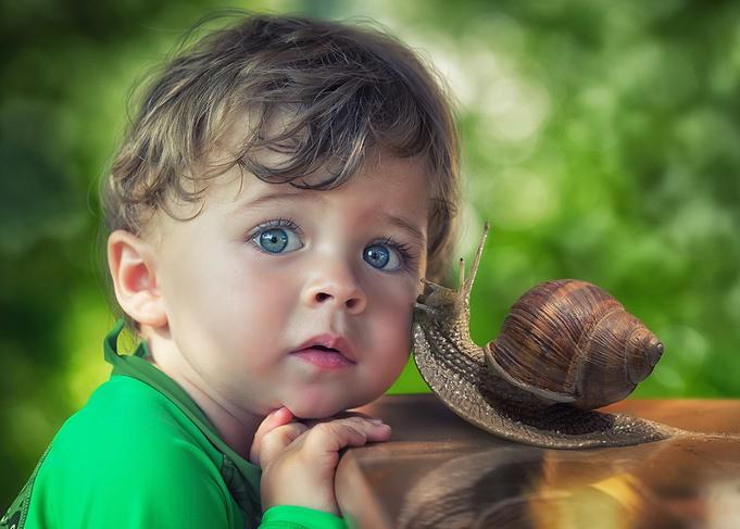 Child and Snail