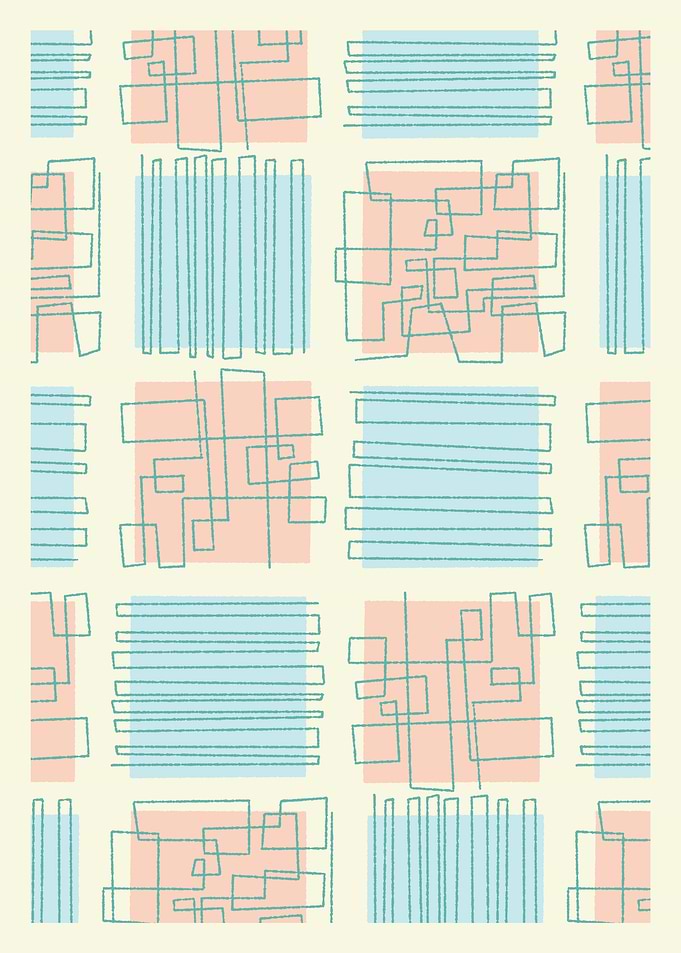 Midcentury Modern Abstract Geometric Pattern