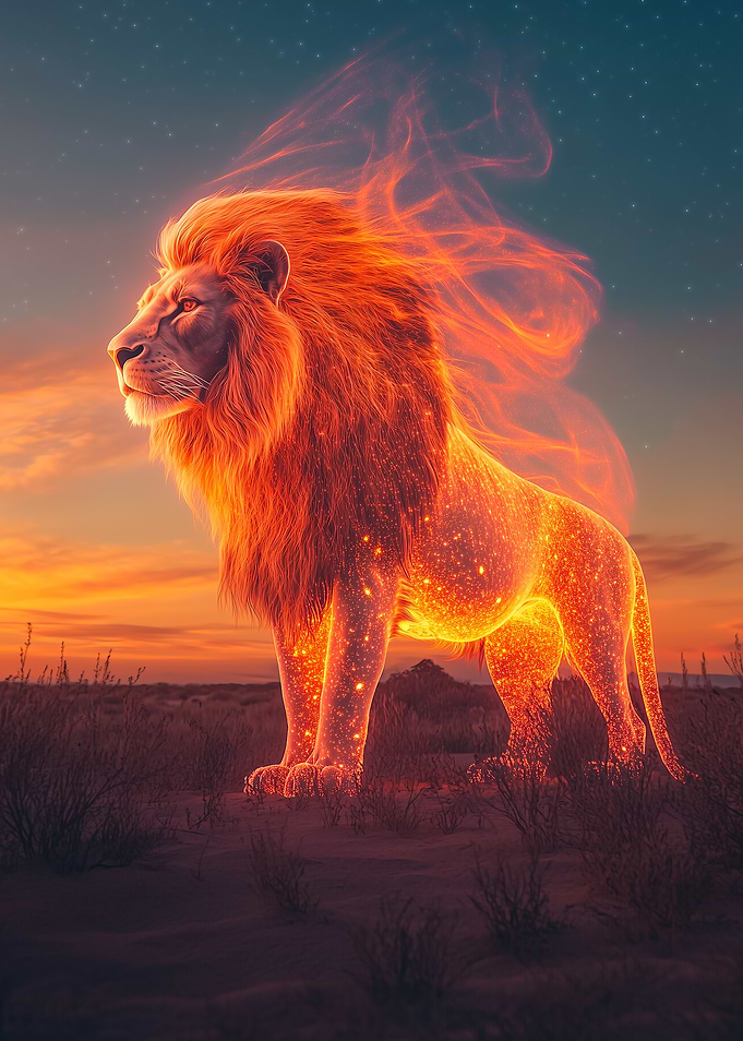 Fiery Lion Savanah King