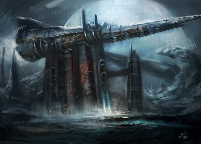 Sci-Fi Spaceship Landing