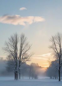 Winter Sunrise Landscape