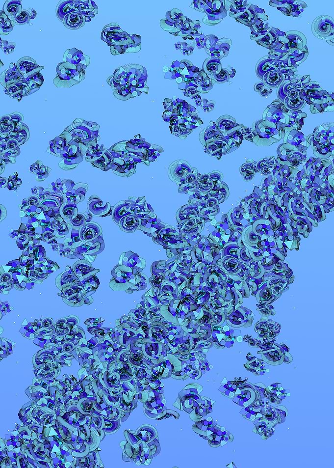 Abstract Blue and Purple Shapes