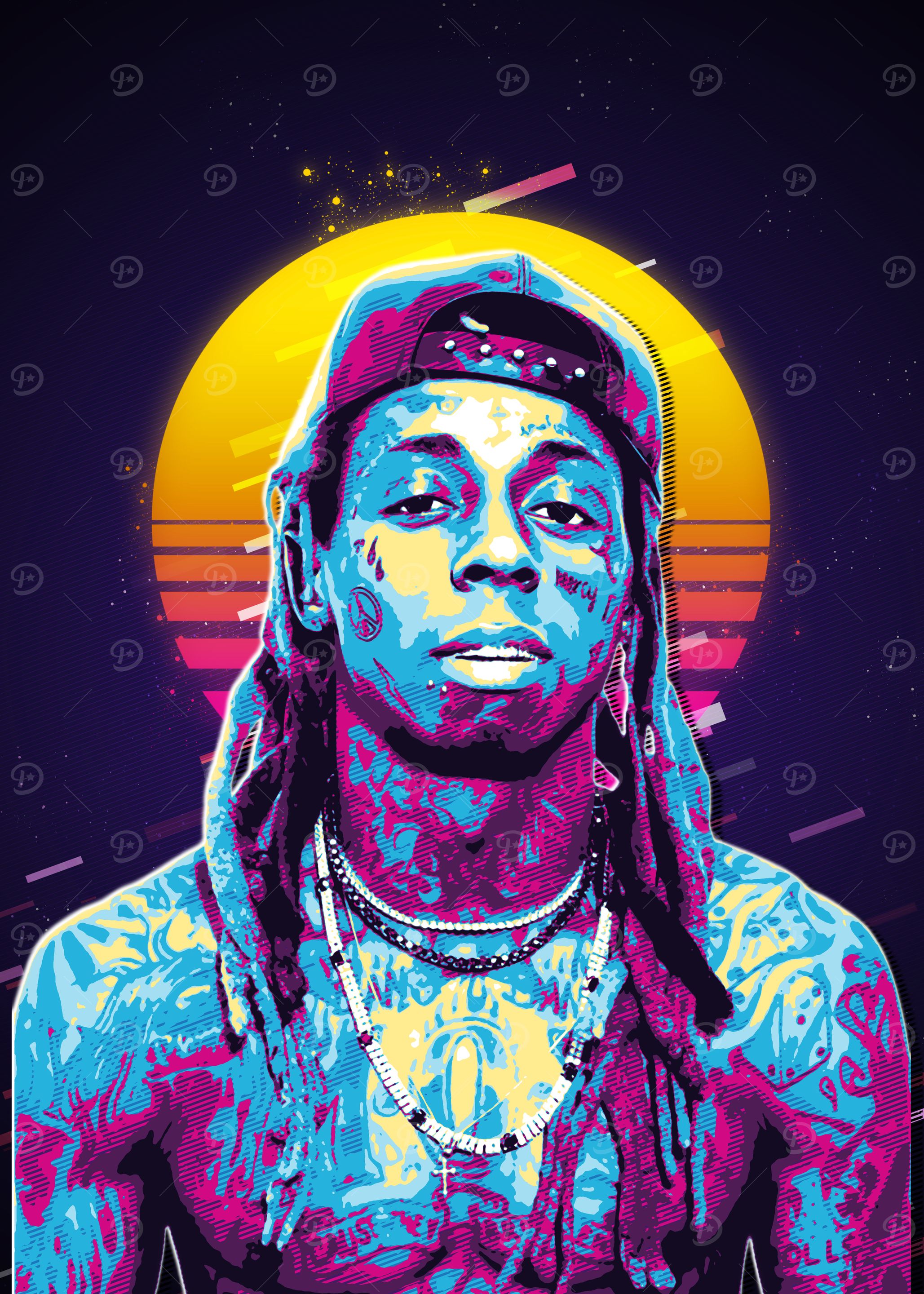 Lil Wayne Retro Portrait