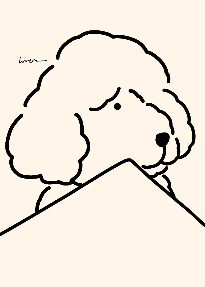 Adorable Poodle 🐶 illustration