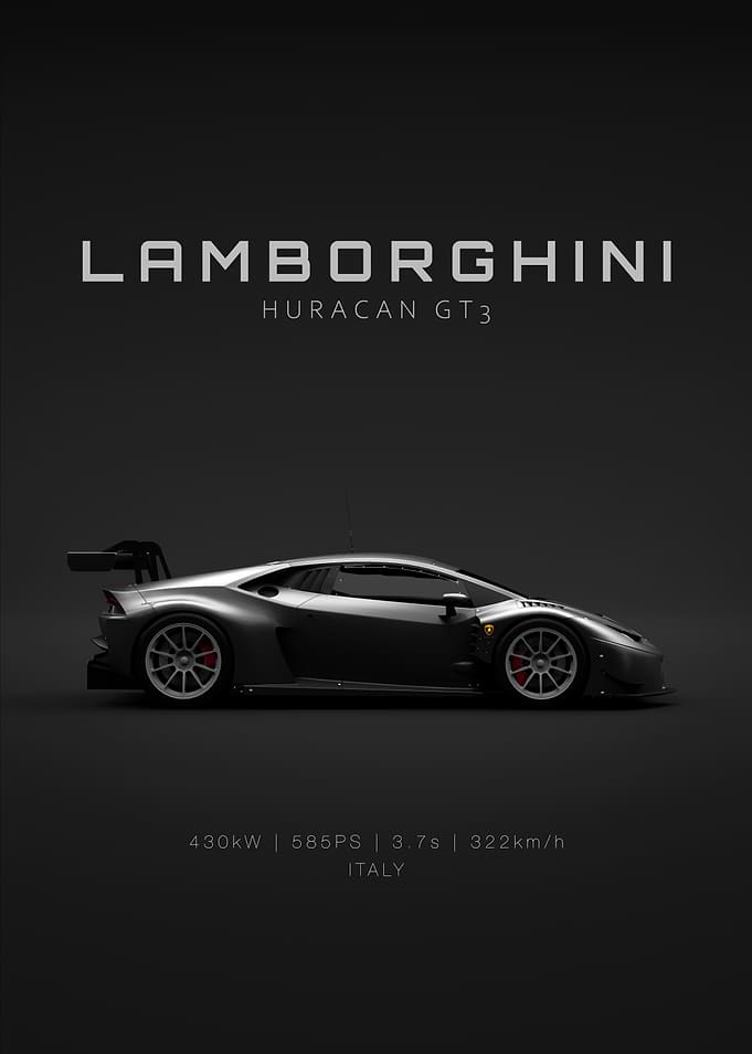 2015 Lamborghini Huracan GT3 - Black - Specs