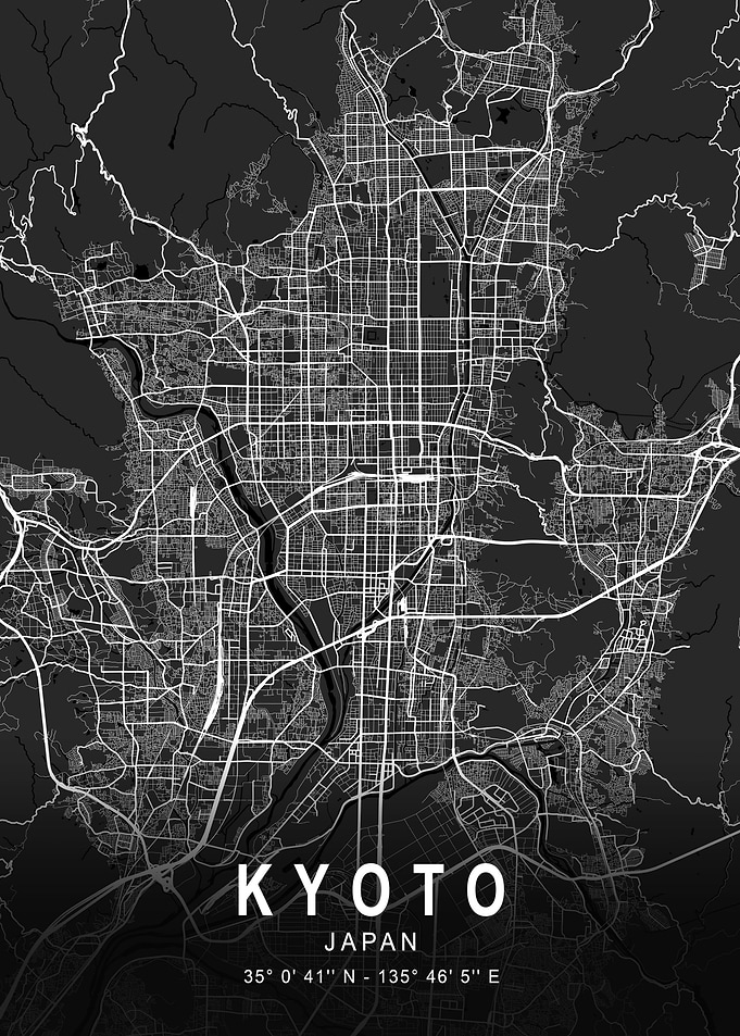 Kyoto Dark City Map