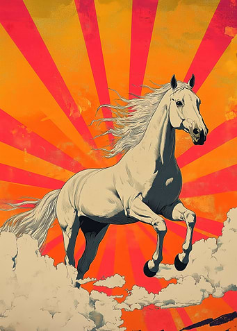 White Horse Running