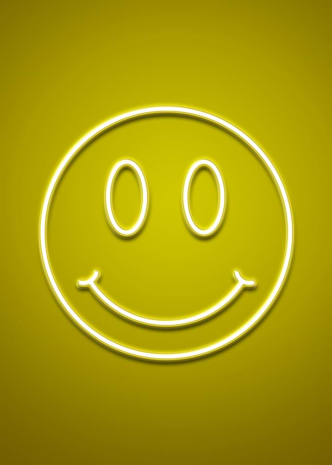 Neon Smiley Face