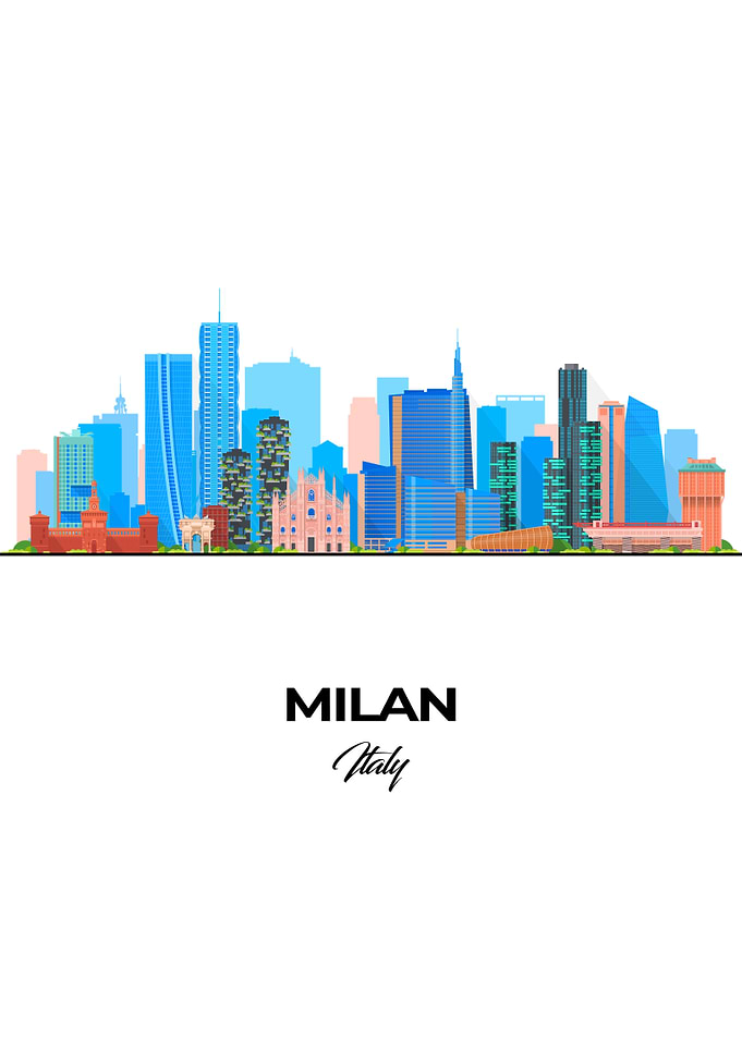 Milan Skyline Illustration