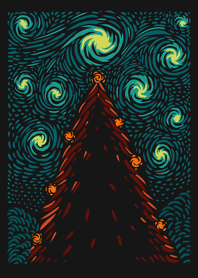 Starry Night Christmas Tree