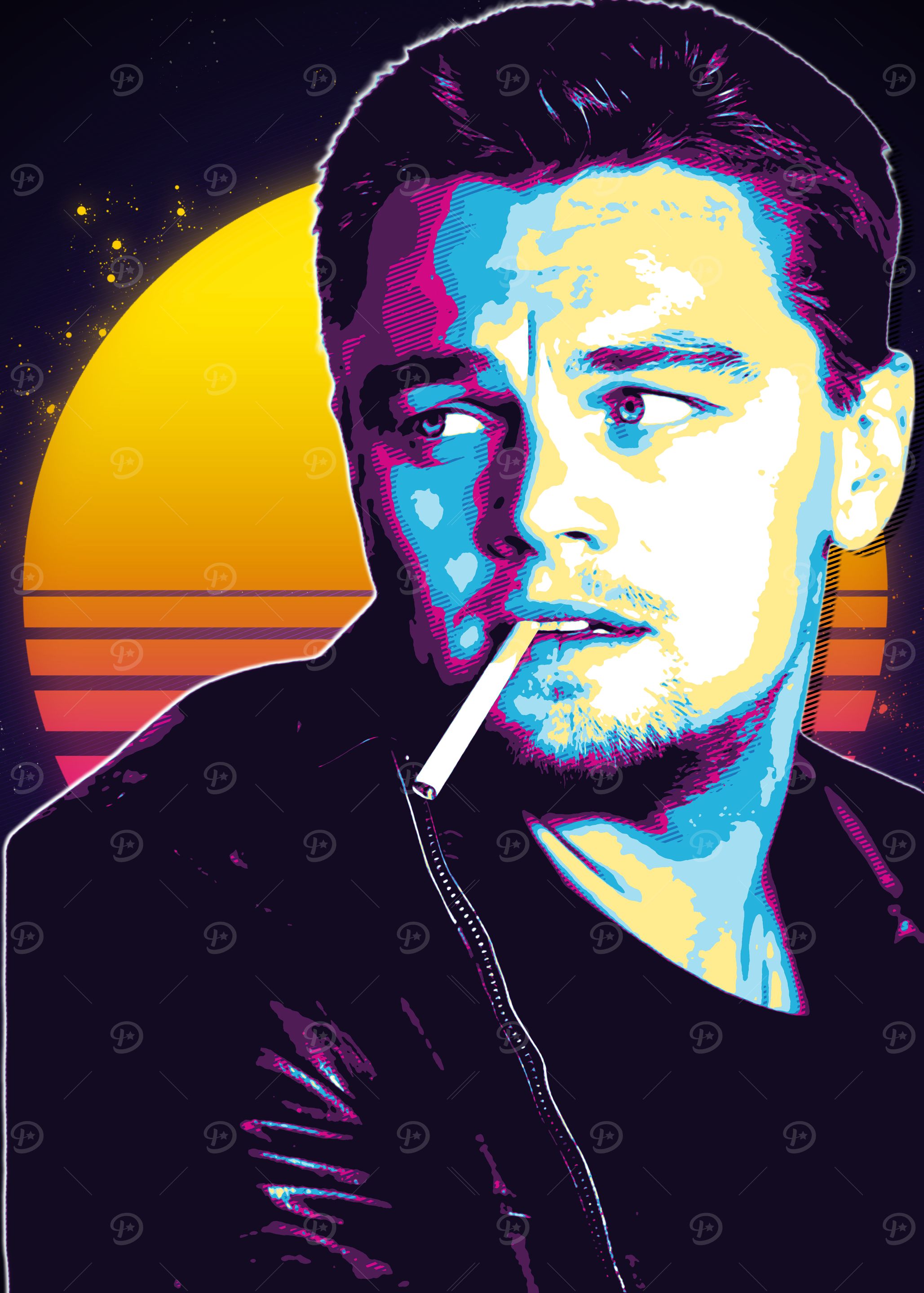 Leonardo DiCaprio Retro Art