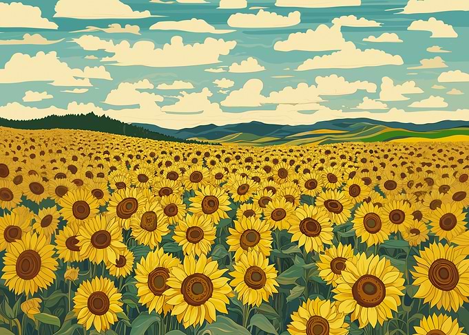 Sunflower Field Landscape